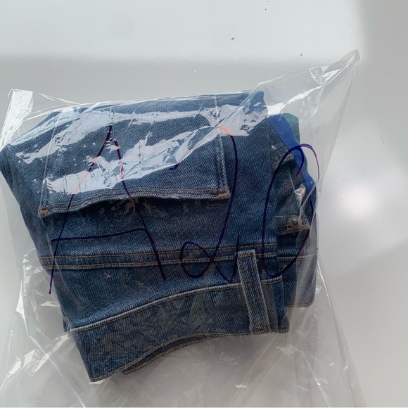 Hudson Sade Cut Off Jean Shorts 25 Blue Striped - Picture 11 of 11